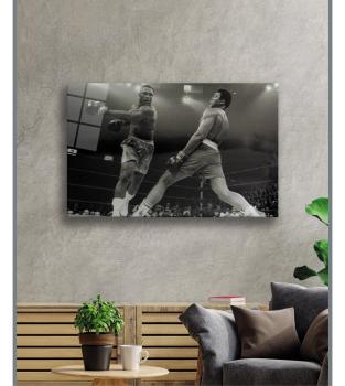Muhammad Ali Art Design rechteckiges spezial Glasbild!